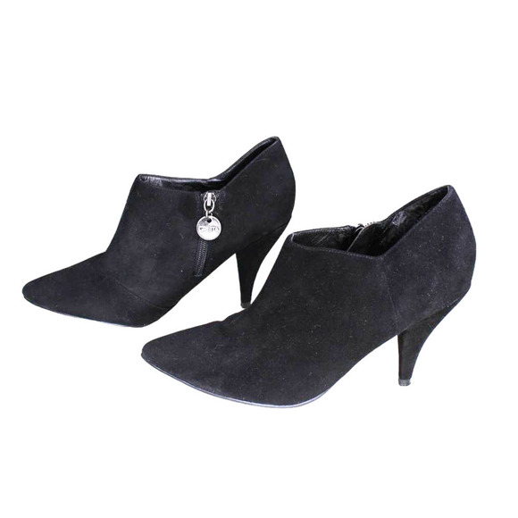 Gretta High Heel Ankle Boot Bootie Black Leather Size 8M - Picture 1 of 4